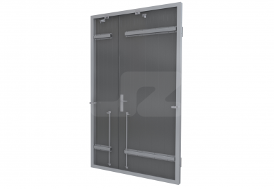 ALU DUBBELE DEUR G-40 T/M G100 + SLEUVEN (L) - Ventilerend