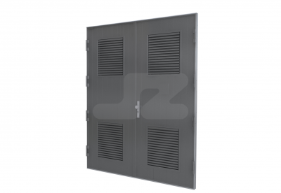 ALU DUBBELE DEUR HS-27R INBOUW (R) - Ventilerend
