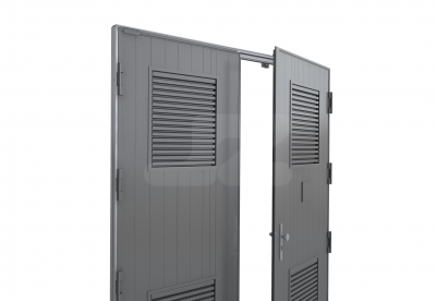 ALU DUBBELE DEUR HS-27R INBOUW (R) - Ventilerend