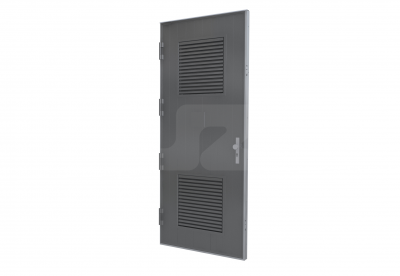 ALU ENKELE DEUR HS-27R INBOUW + COULISSENDEMPERS (L) - Ventilerend