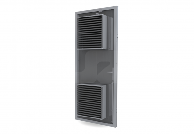 ALU ENKELE DEUR HS-27R INBOUW + COULISSENDEMPERS (R) - Ventilerend