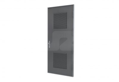 ALU ENKELE DEUR HS-27R INBOUW + COULISSENDEMPERS (R) - Ventilerend