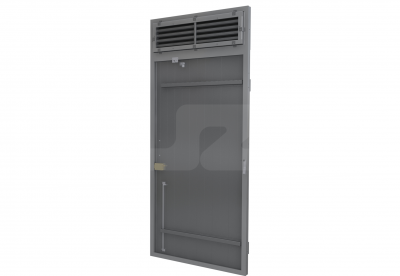 ALU ENKELE DEUR + Bovenrooster HS-50R (L) - Ventilerend